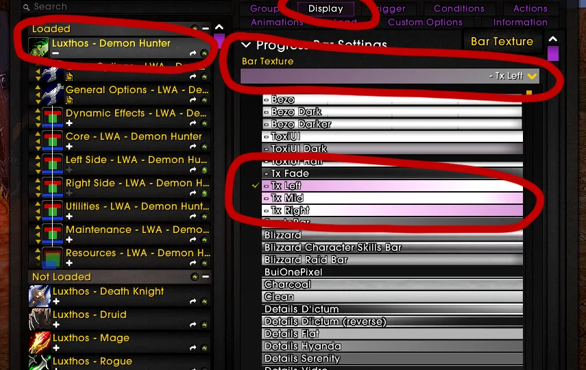 Changing the Bar Texture