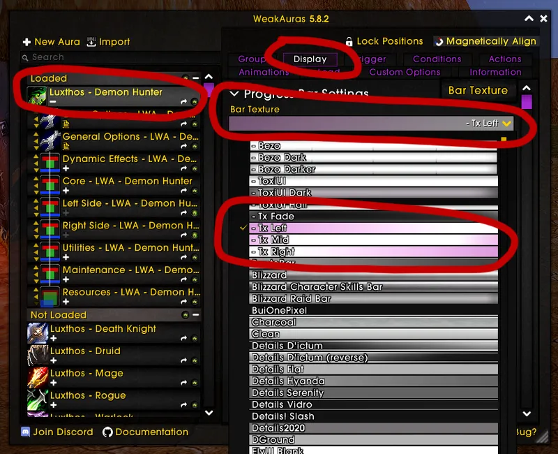 Changing the Bar Texture
