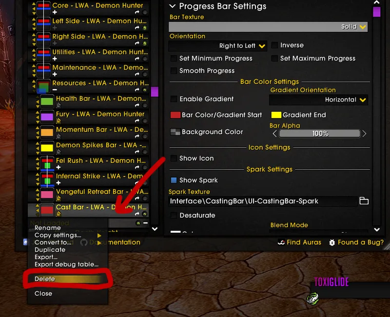 Disabling the Cast Bar