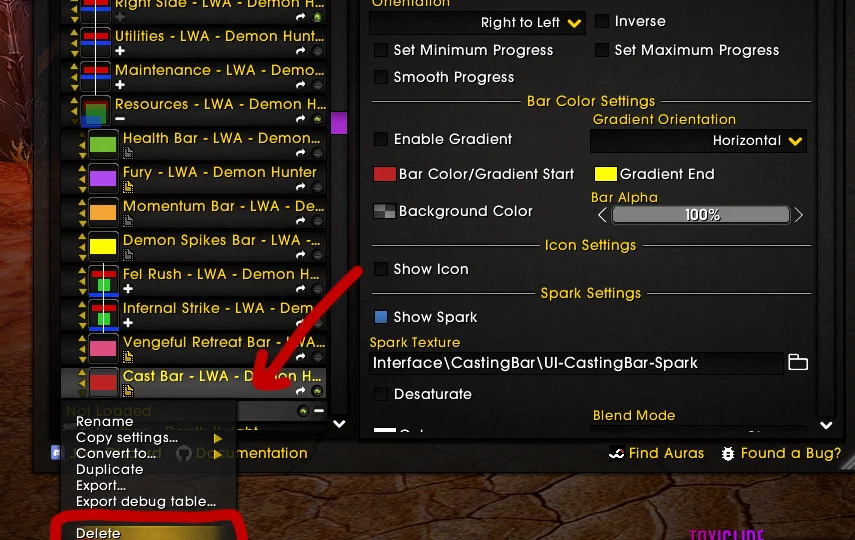Disabling the Cast Bar