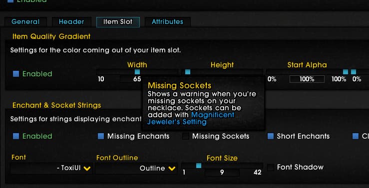 Missing Socket tooltip